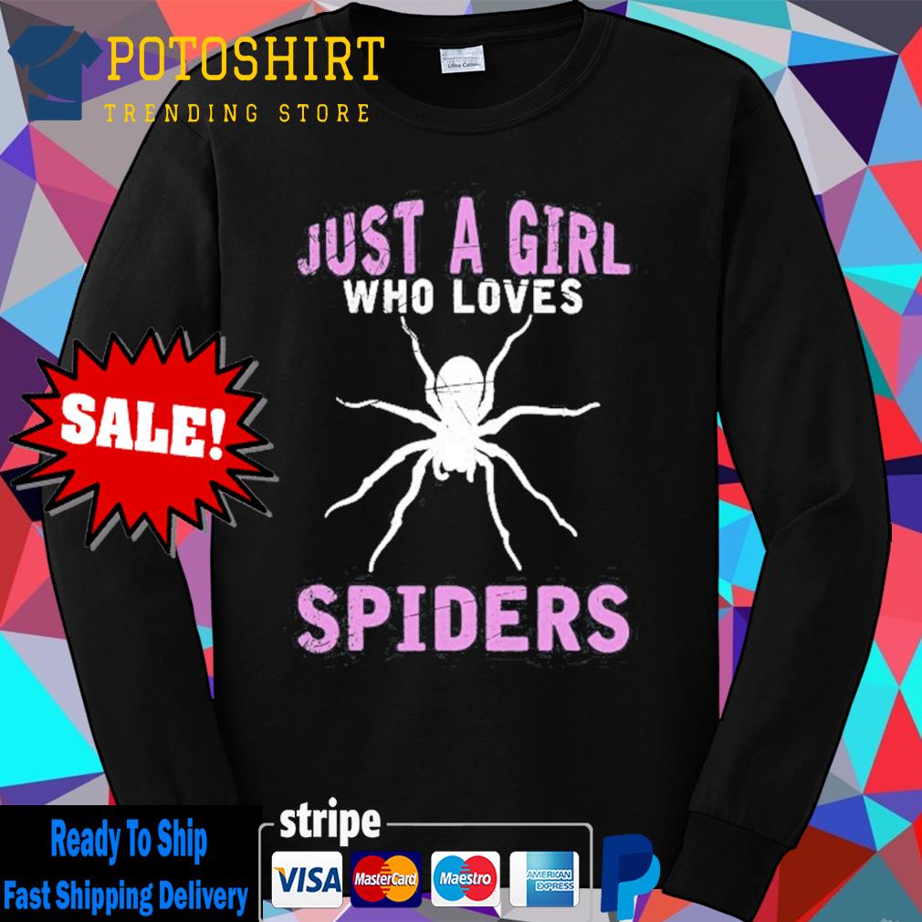 Girls Spider Lover Women Halloween Gift Spider Long Sleeve