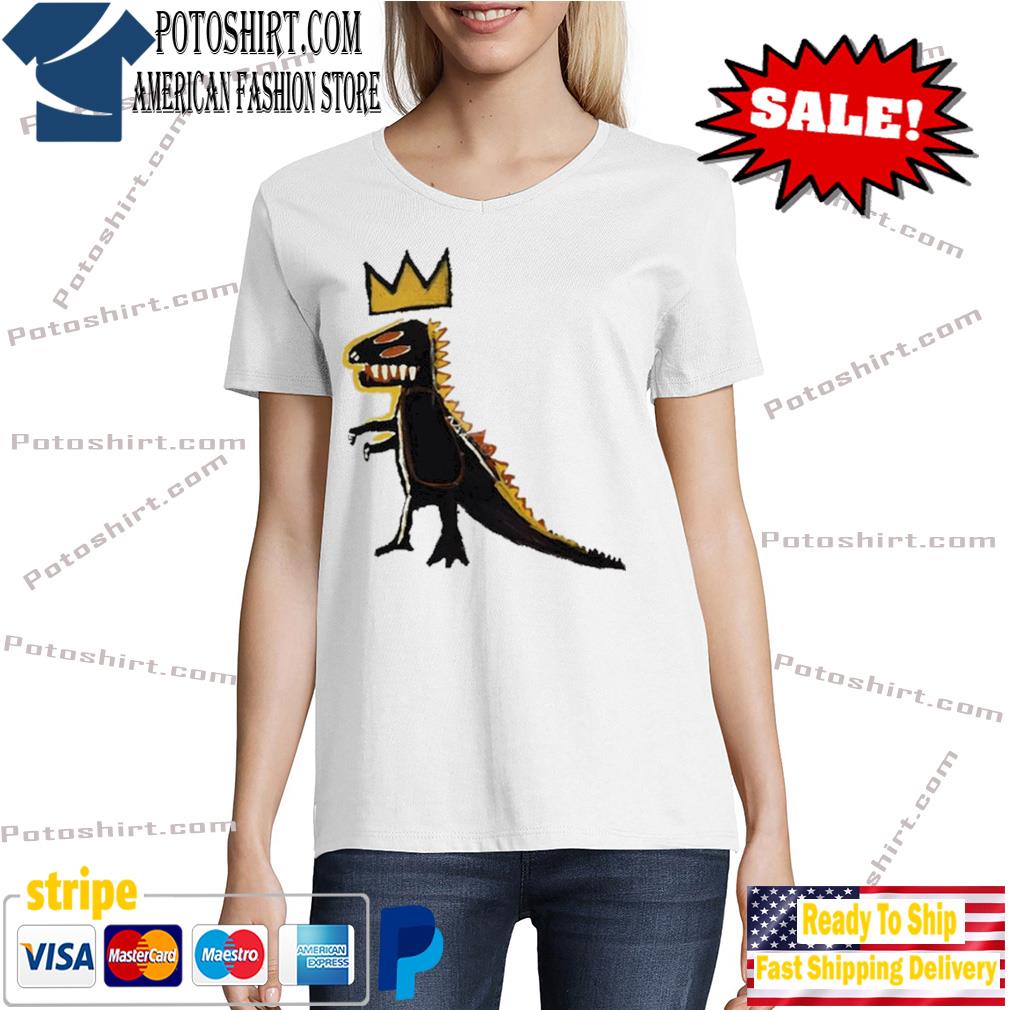 Basquiat dinosaur crown Tshirt woman