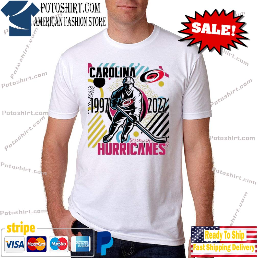 Checkered flag 90s player graphic carolina hurricane shirt