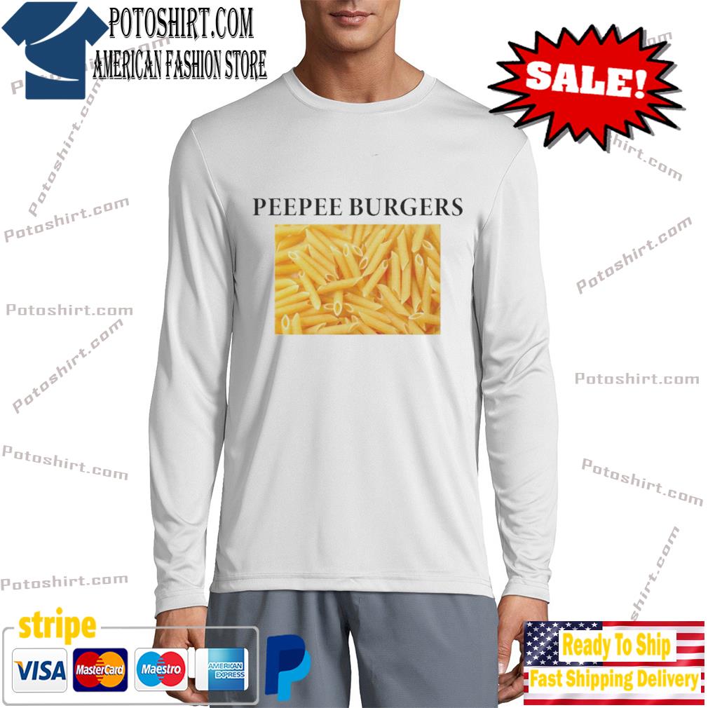 Cottrilllover White Peepee Burgers Shirt long slevee