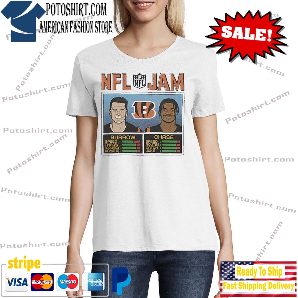 Joe Burrow, Ja'marr Chase, Cincinnati Bengals NFL Jam Bengals Burrow And Chase  Shirt, hoodie, sweater, long sleeve and tank top