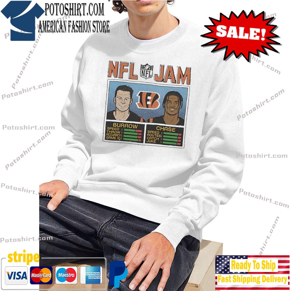 Joe Burrow, Ja'marr Chase, Cincinnati Bengals NFL Jam Bengals Burrow And Chase  Shirt, hoodie, sweater, long sleeve and tank top