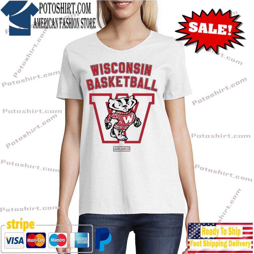 Wisconsin badgers basketball areared Tshirt woman