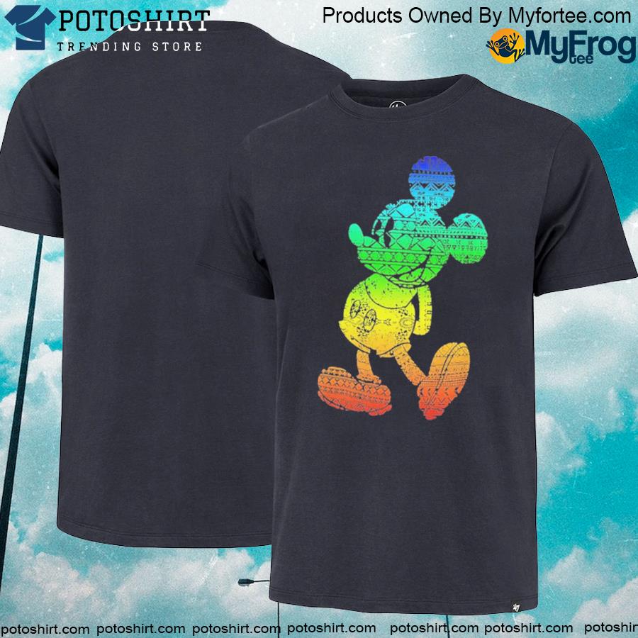 Thewb64 Disney Adult Rainbow Mickey Mouse Shirt