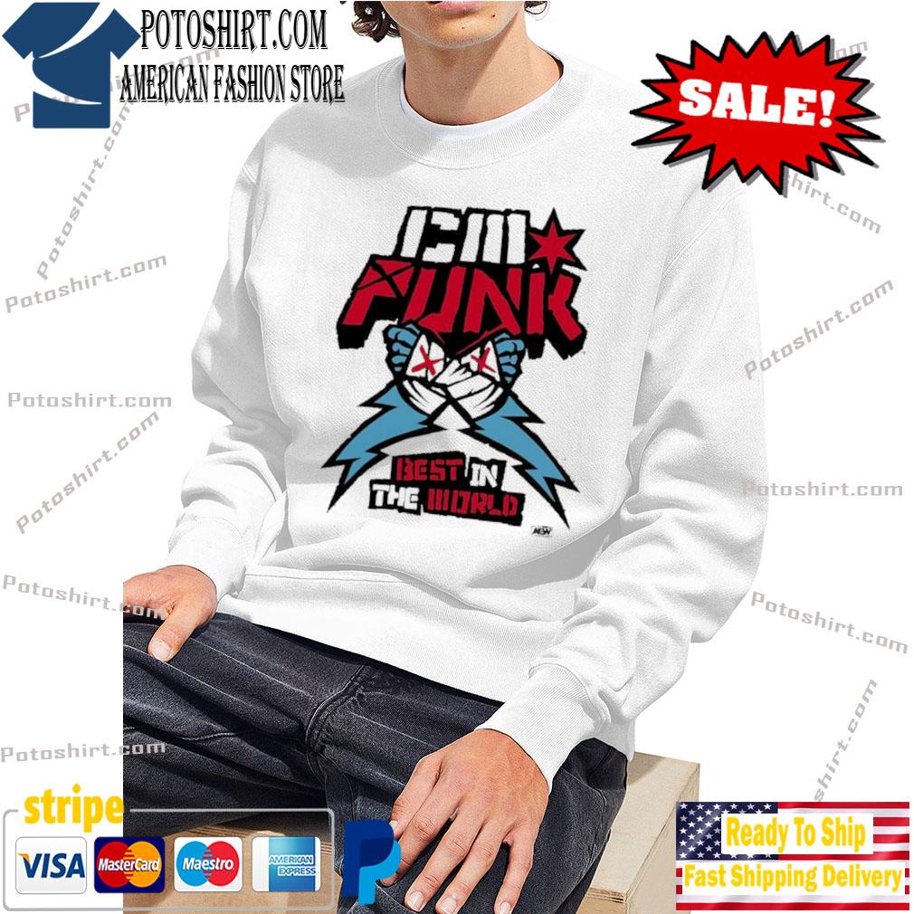 AEW CM Punk Best In The World T-Shirt sweart trang