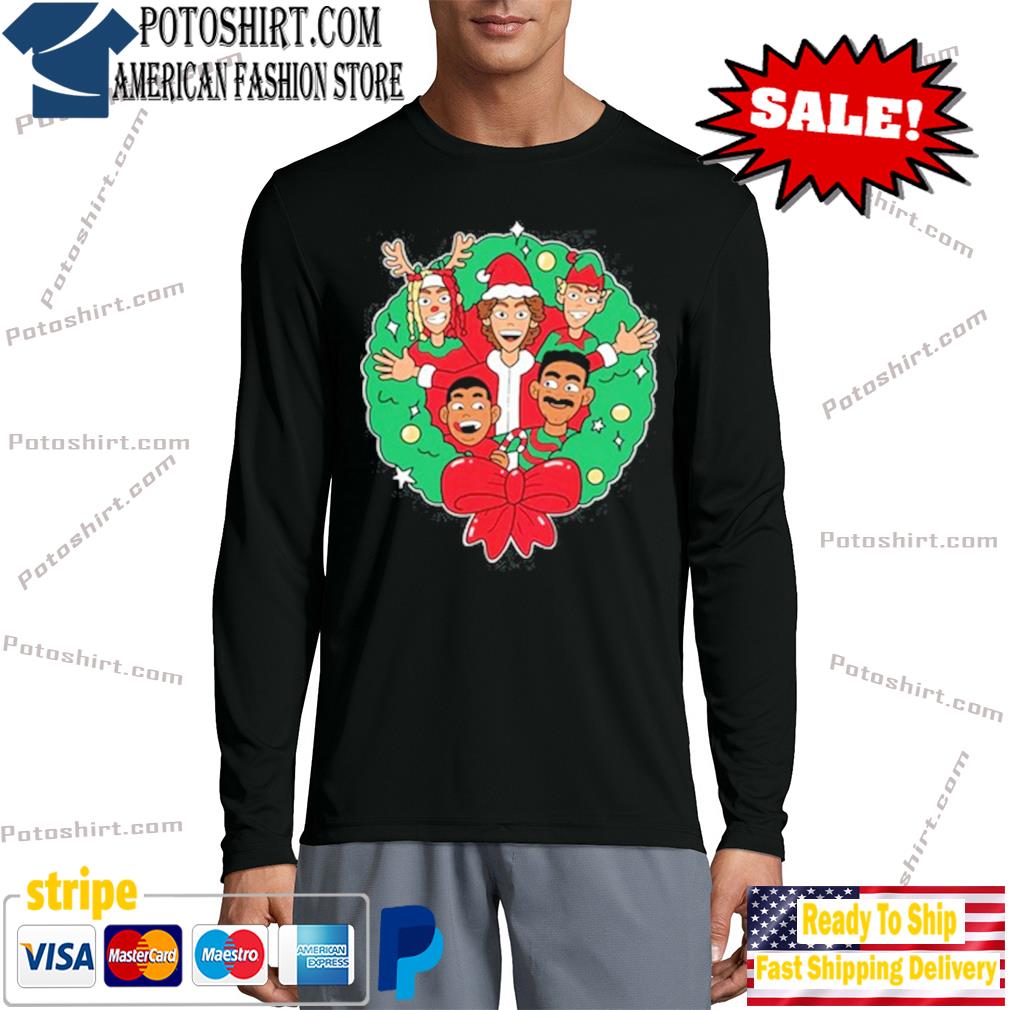 Baylen Levine Wreath Christmas T Shirt longsleeve