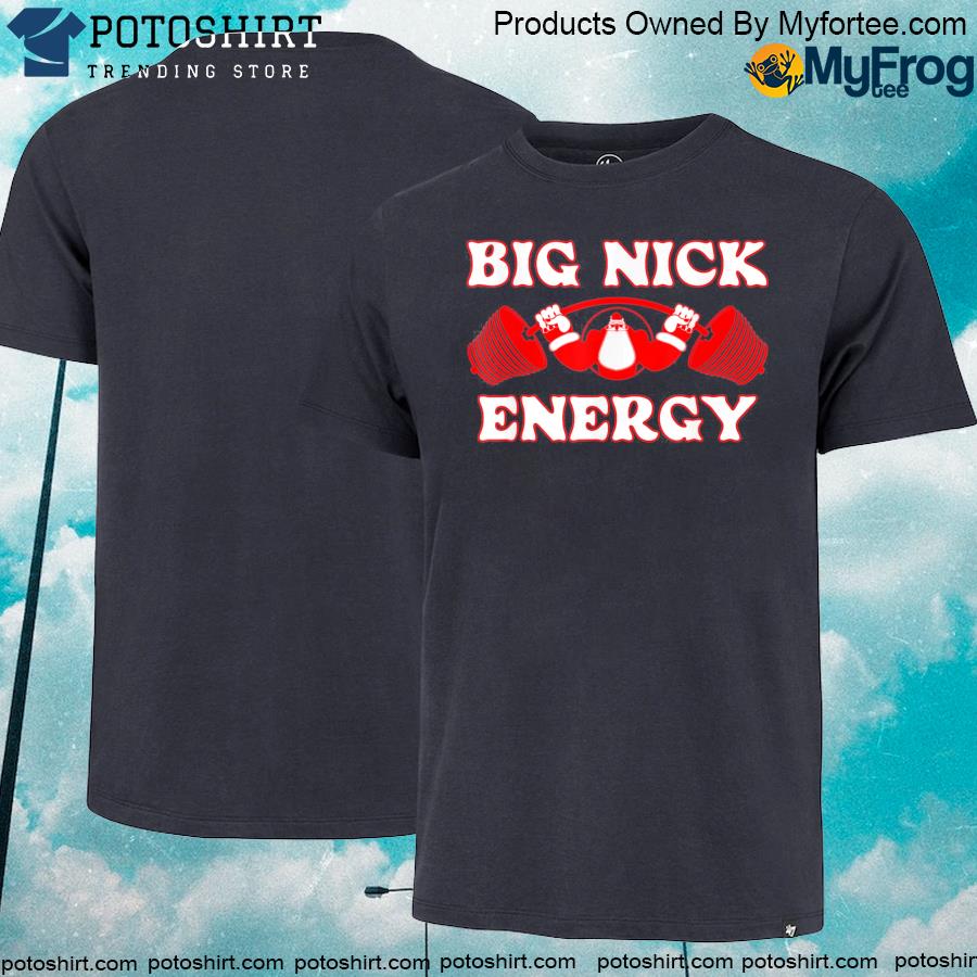 Big Nick Santa Claus Energy Weight Lifting Bodybuilding Xmas Tee Shirt