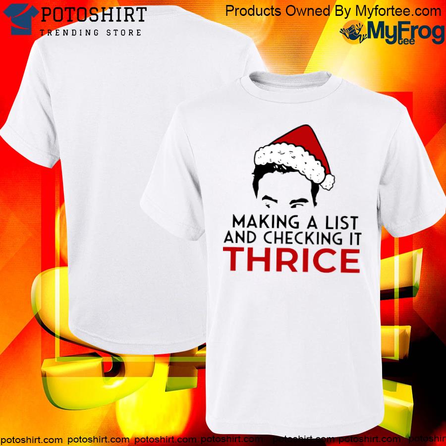 David rose make a list and checking it thrice Christmas sweater