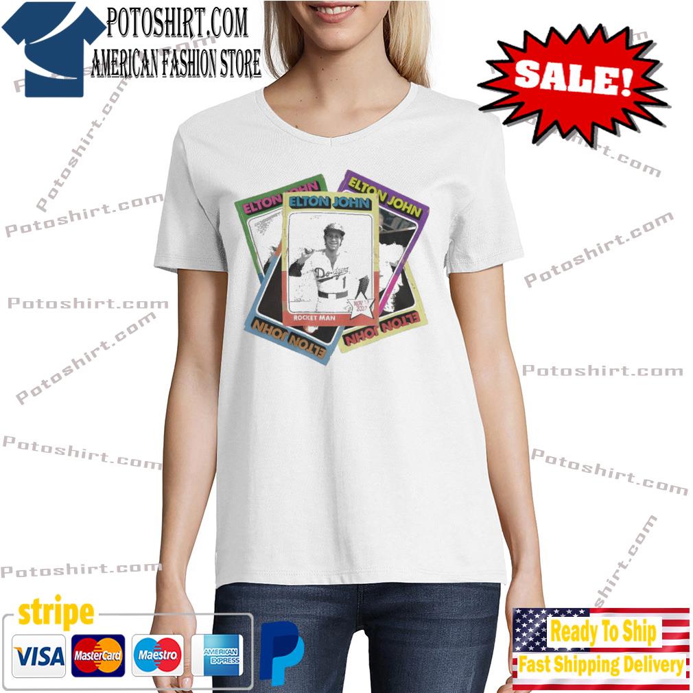 Elton John Baseball Card Shirt, Elton John Card Stacked T-Shirt Tshirt woman