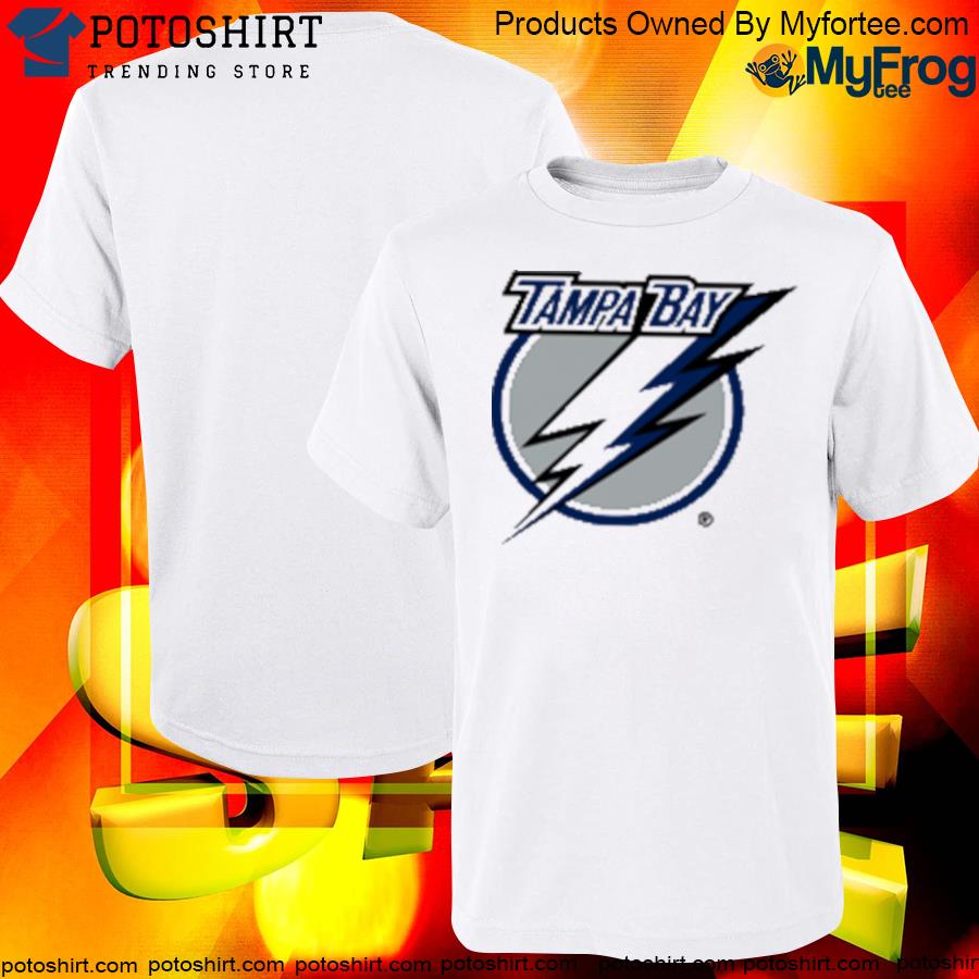 Fanatics brand white tampa bay lightning team primary logo graphic shirt