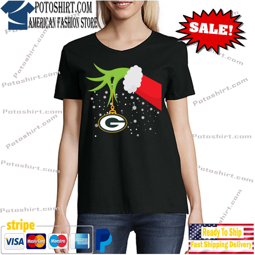 2020 grinch hand green bay packers merry christmas shirt, hoodie, sweater,  long sleeve and tank top