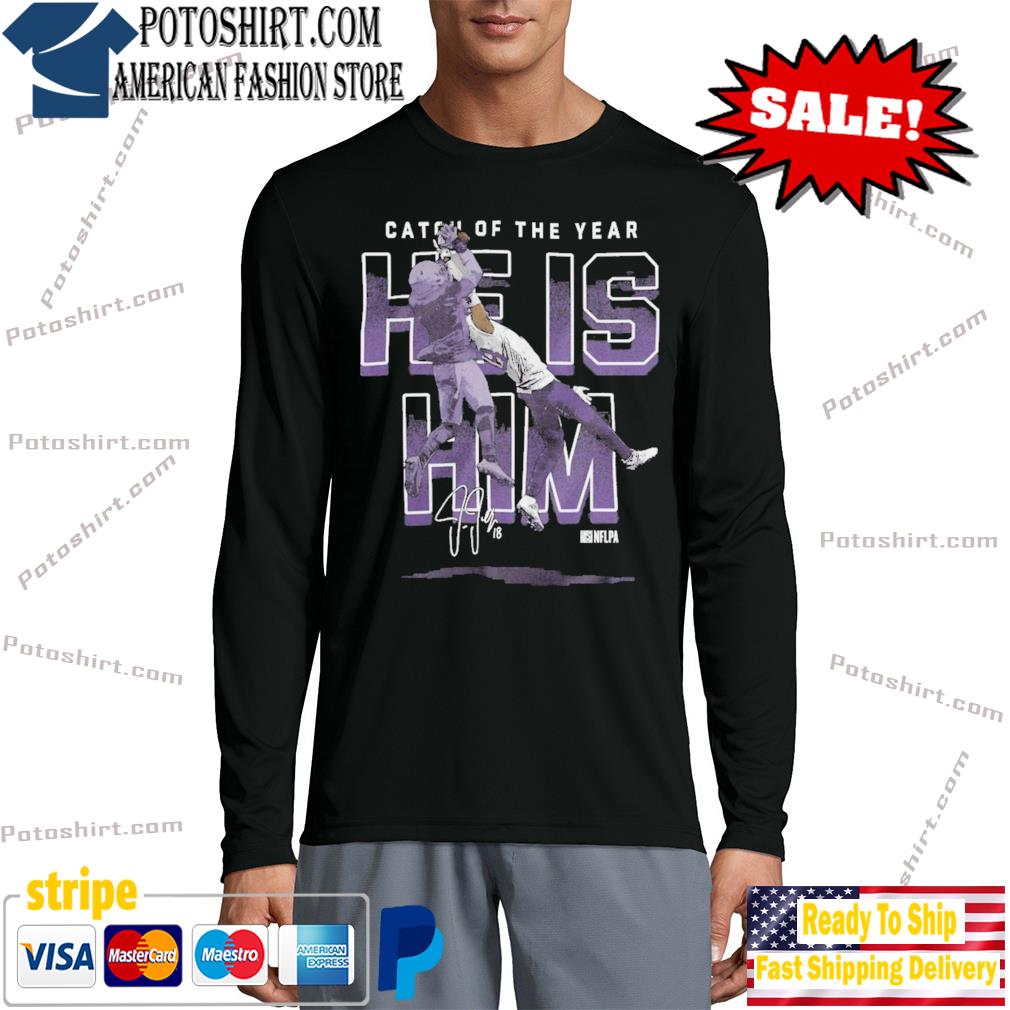 Justin catch of the year justin jefferson Minnesota one handed catch s longsleeve