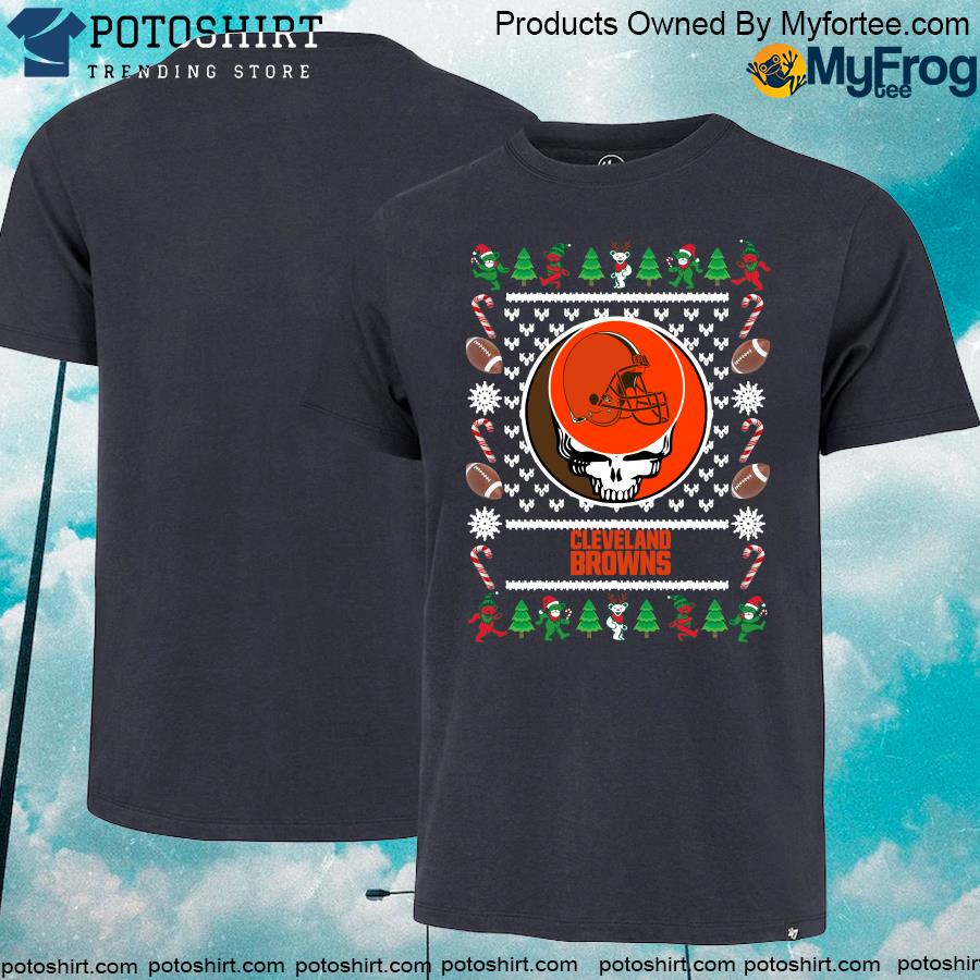 Official cleveland browns grateful dead ugly christmas shirt