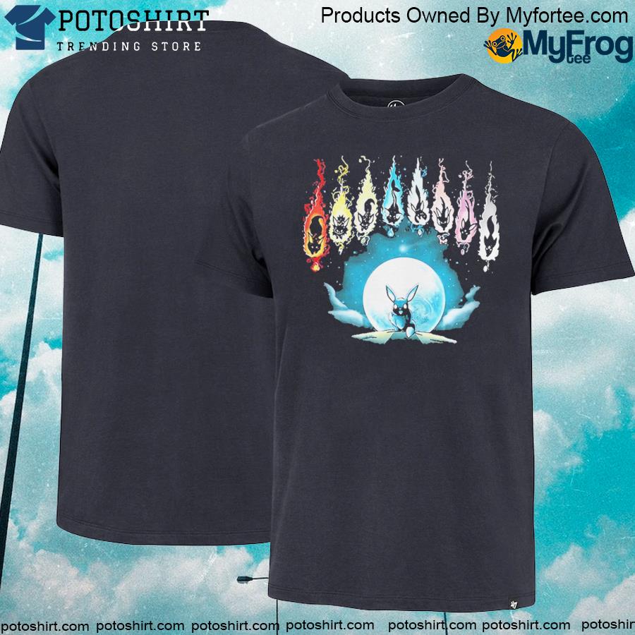 Official eevees evolutions pokemon looking the moon shirt
