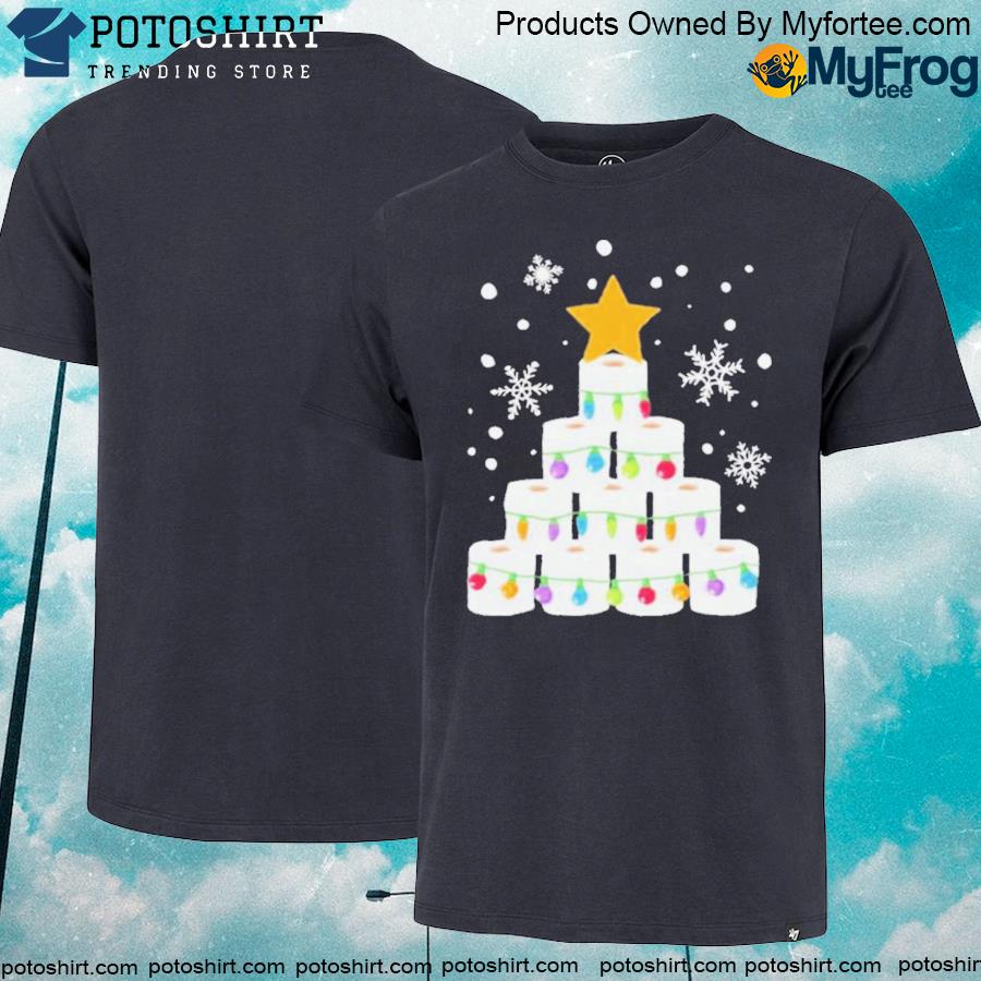 Official Funny Toilet Paper Christmas light and snow Shirt