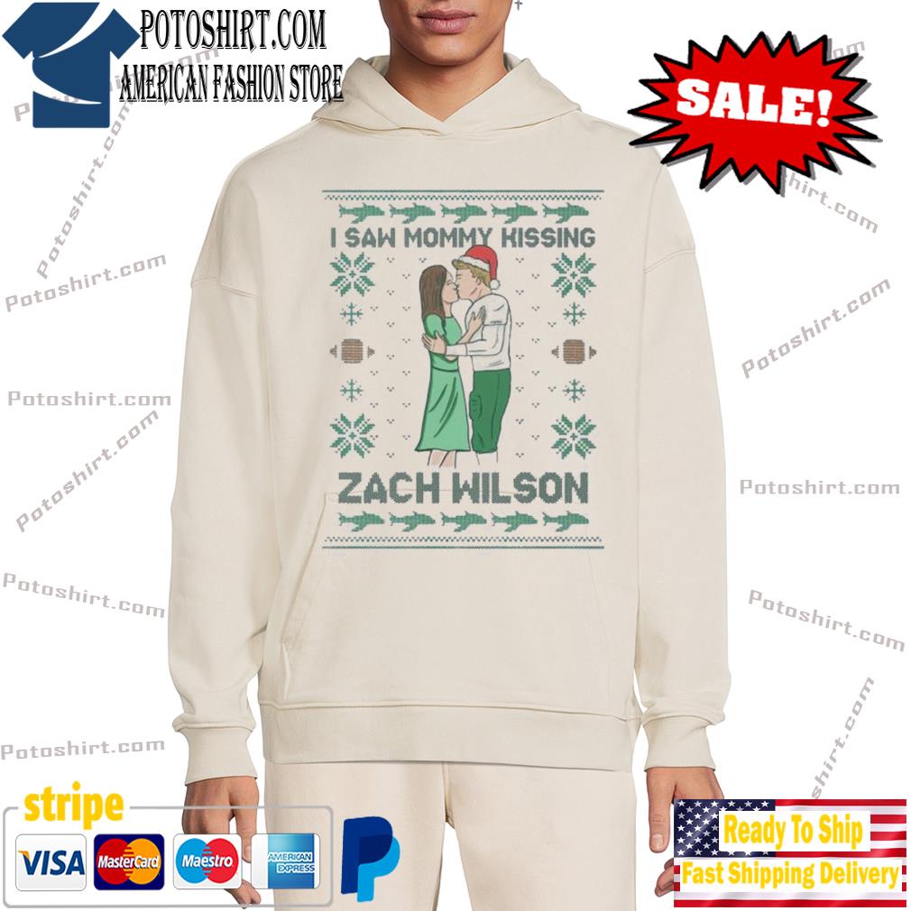 Official I saw mommy kissing Zach Wilson ugly Christmas 2022 T- shirt,  hoodie, sweater and long sleeve