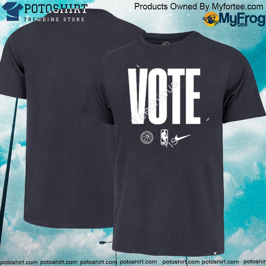 Official NBA players wearing vote shirt
