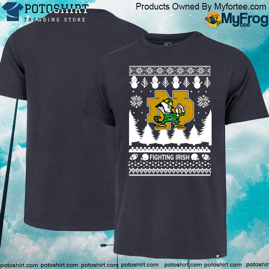 Official notre dame ugly christmas shirt