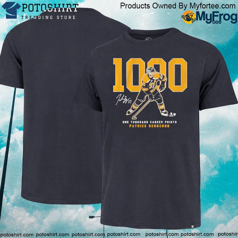 Official Patrice bergeron 1000 points shirt
