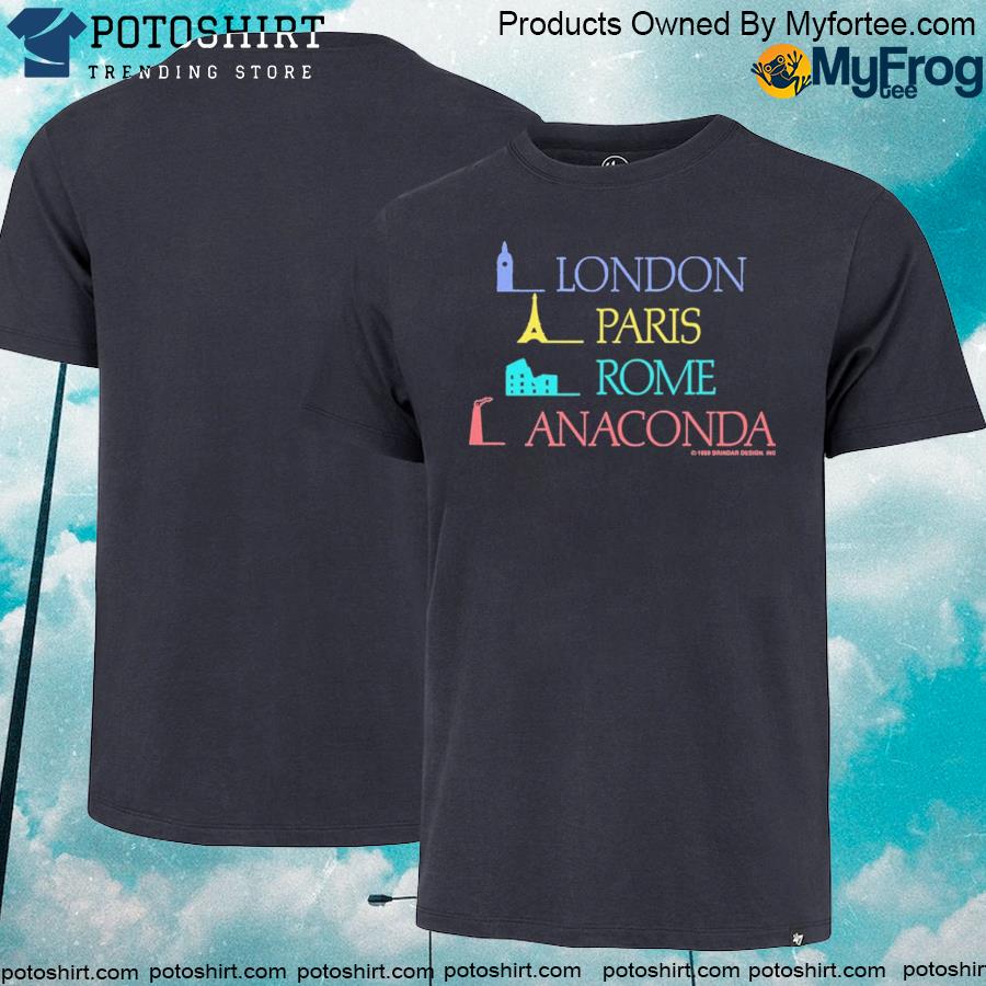Official sierra Gideon Brindar London Paris Rome Anaconda Shirt