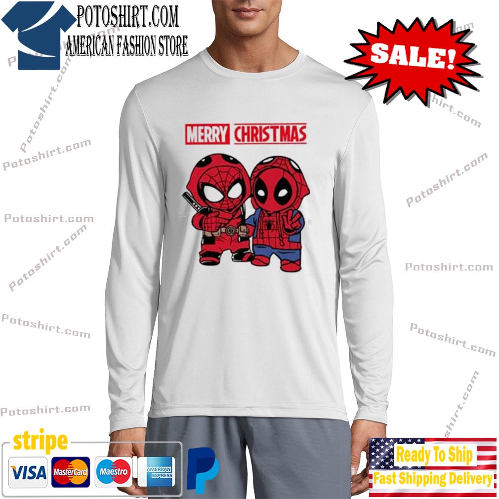 Official Spiderman and deadpool merry 2022 Ugly Christmas sweater long slevee