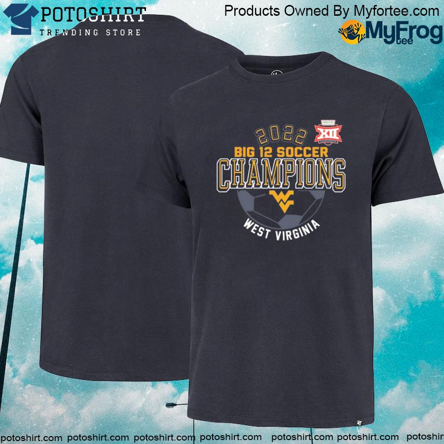 Official west Virginia Mountaineers Blue 84 2022 Big 12 Soccer Champions Shirt