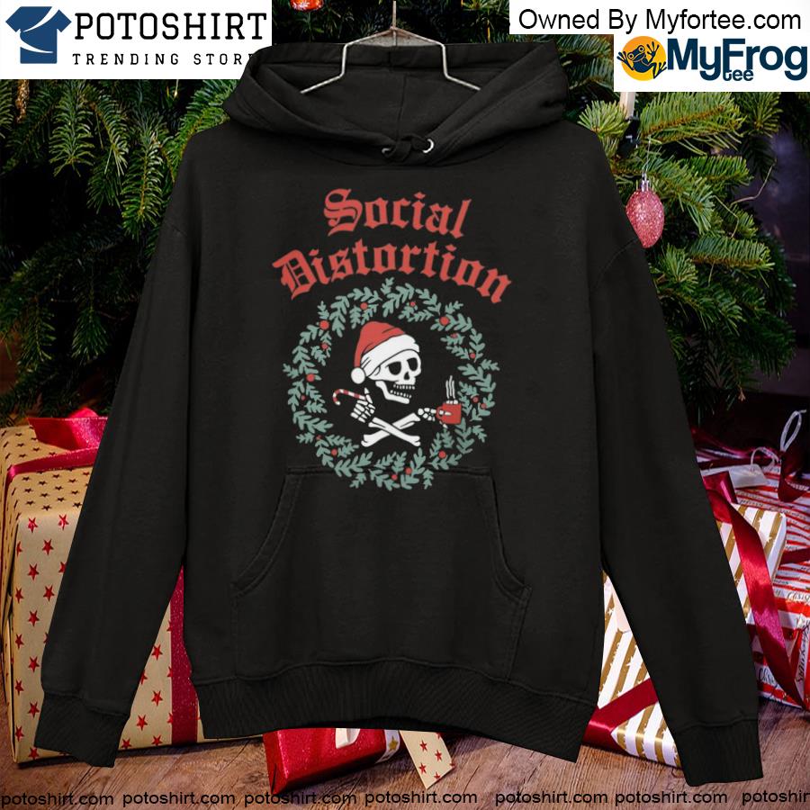 Skelly santa wreath social distortion Christmas s hoodie