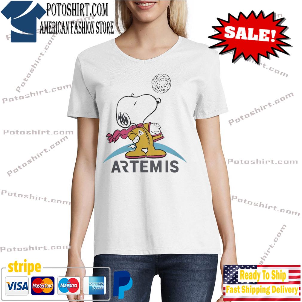 Snoopy Artemis Nasa T-Shirt Tshirt woman
