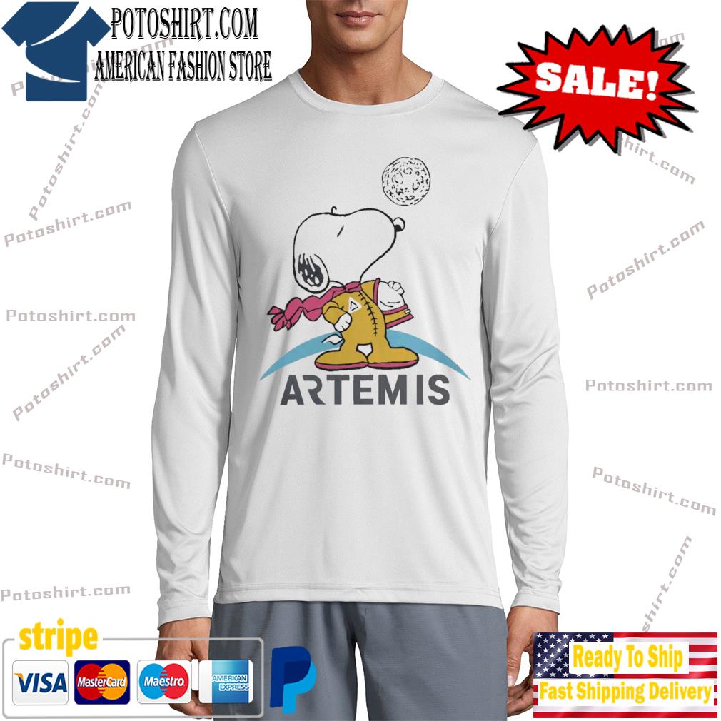 Snoopy Artemis Nasa T-Shirt long slevee