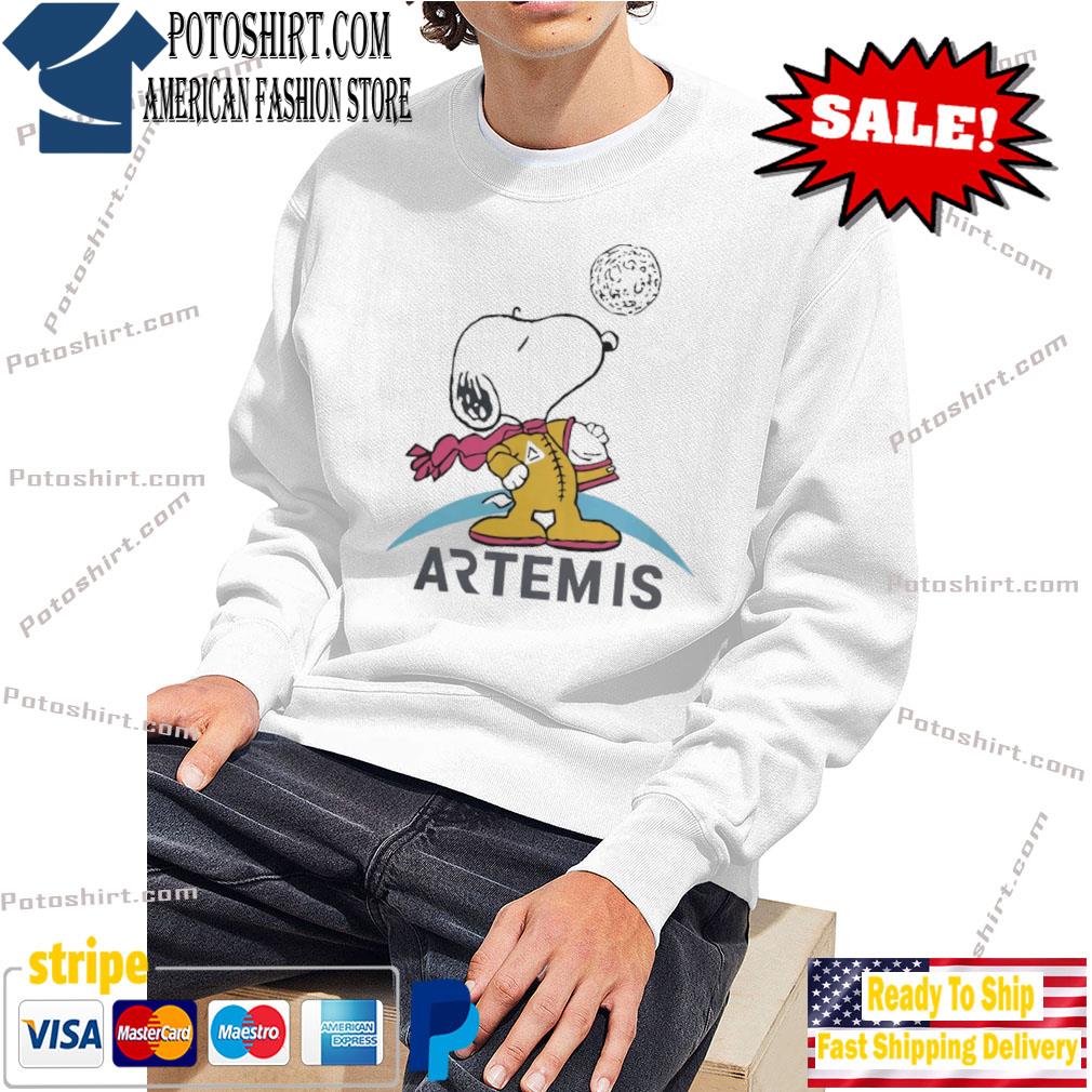 Snoopy Artemis Nasa T-Shirt sweart trang