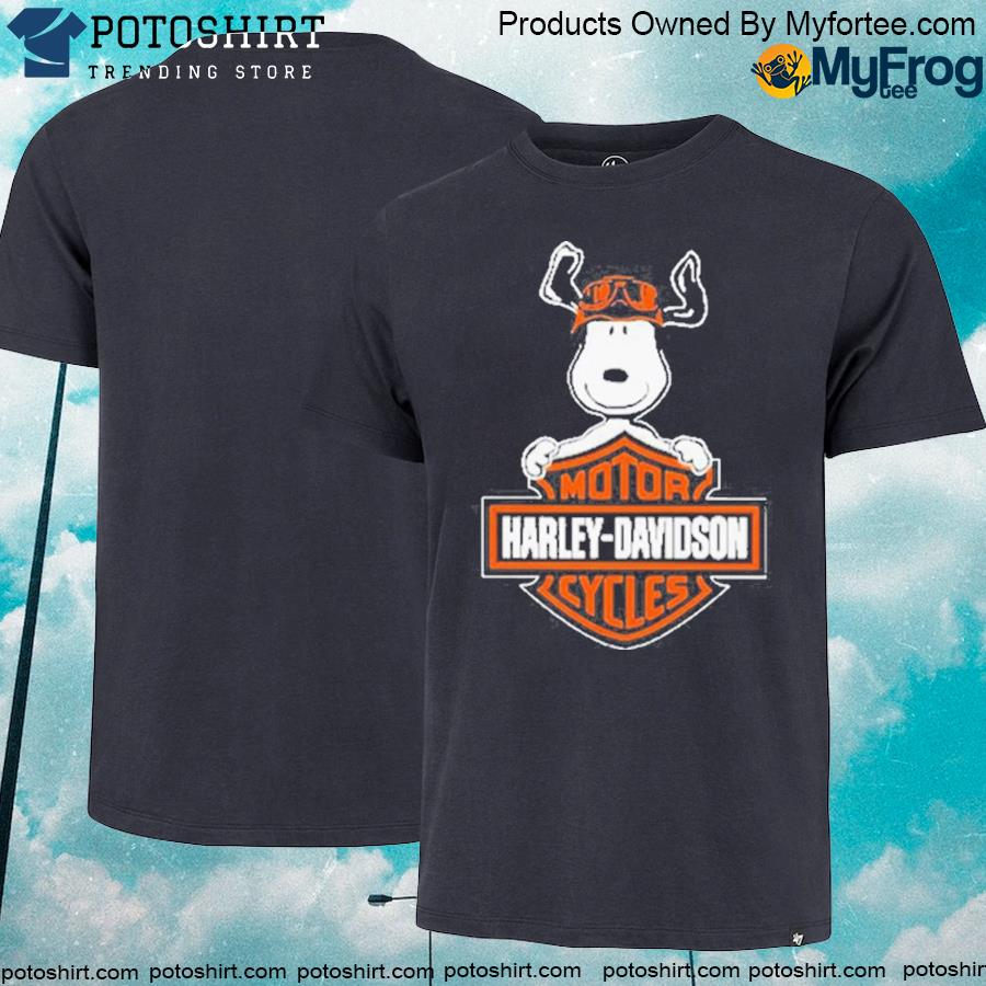 Snoopy hug Logo Motor Harley Davidson shirt
