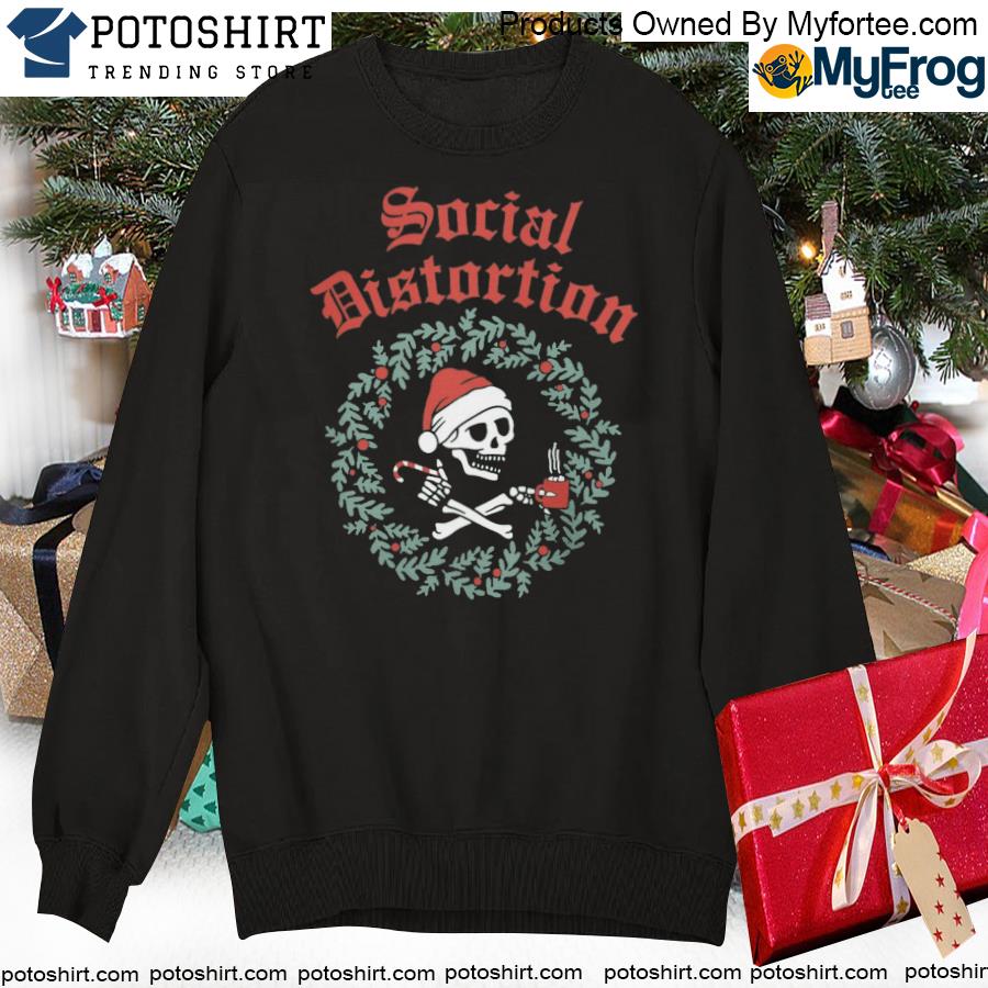 Social Distortion Christmas T-Shirt swearte