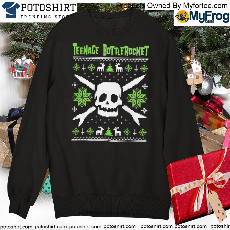 Teenage bottlerocket 2022 Ugly Christmas sweater swearte