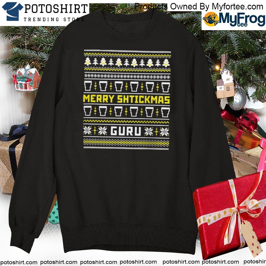 The guinness guru merry shtickmas Ugly Christmas sweater swearte