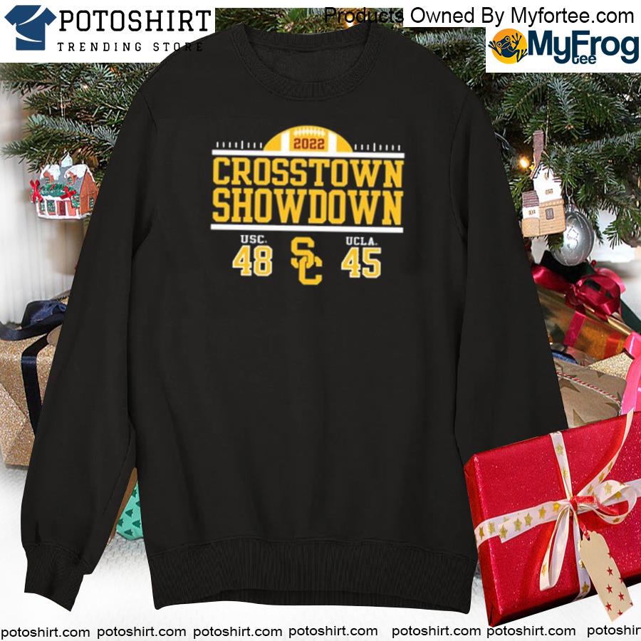 USC Trojans Cardinal Crosstown Showdown 2022 Victory T-Shirt swearte