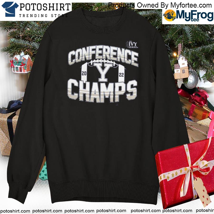 Yale Bulldogs 2022, Ivy League Football, Yale Bulldogs Conference Champions T-Shirt swearte