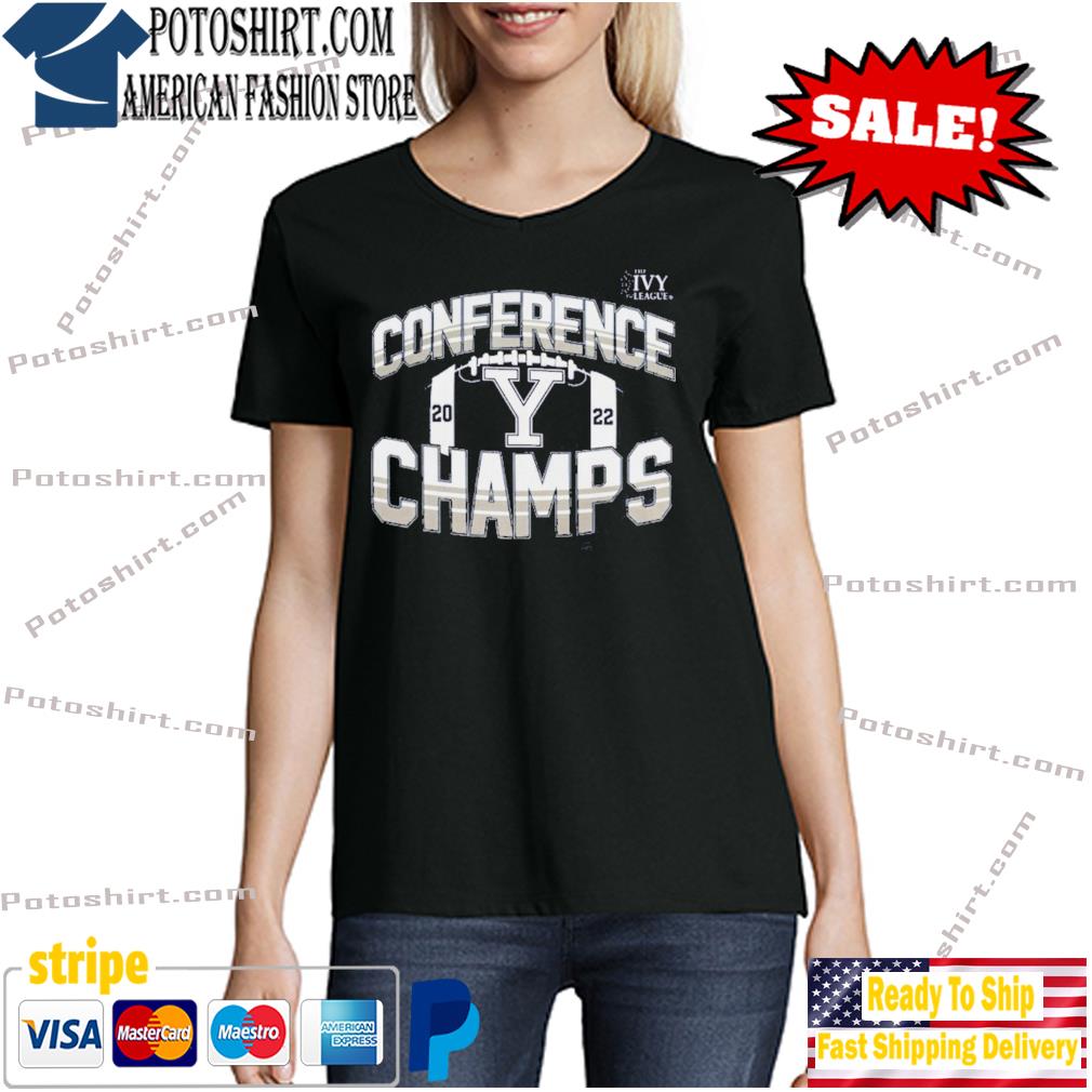 Yale Bulldogs 2022, Ivy League Football, Yale Bulldogs Conference Champions T-Shirt woman den