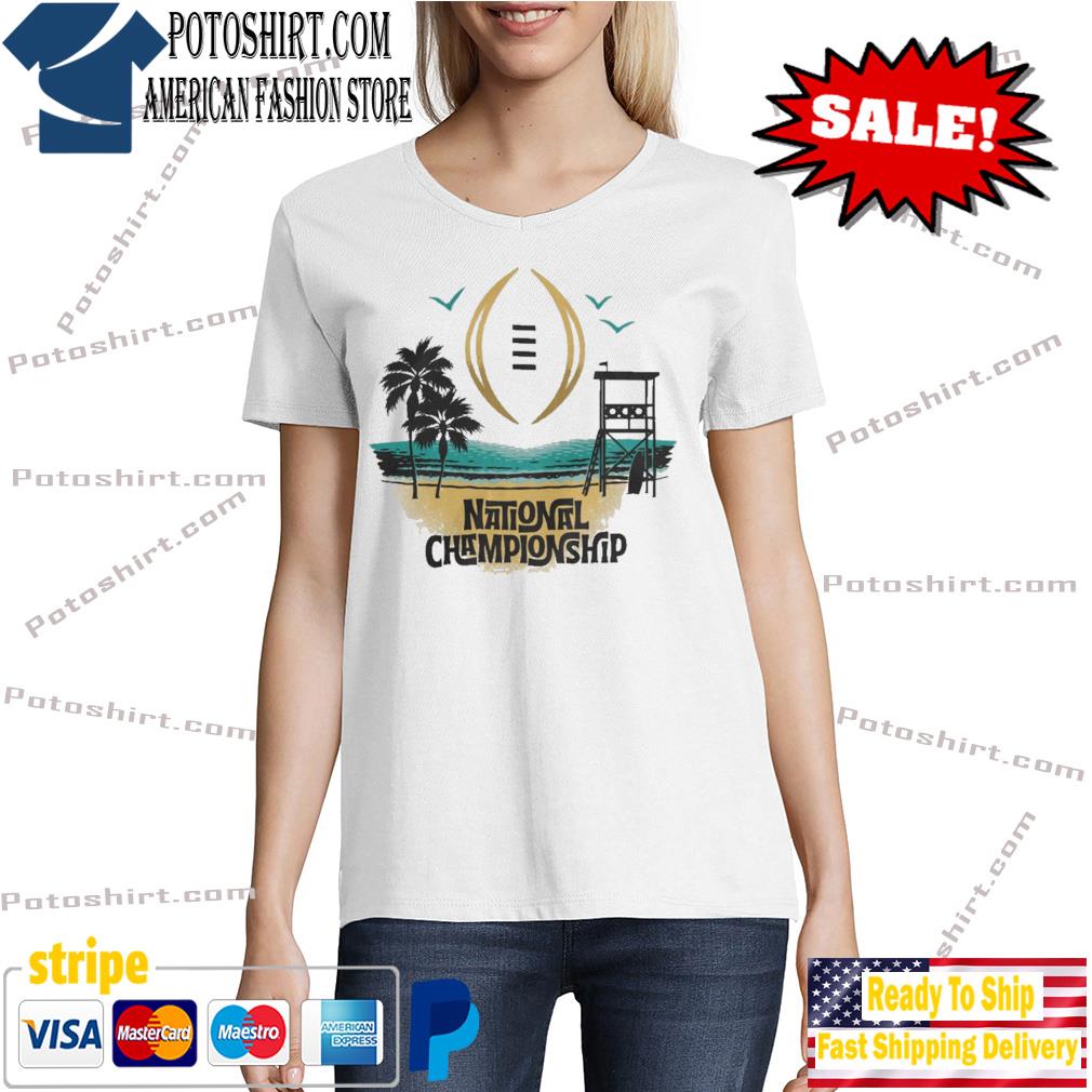 College Football Playoff 2023 National Championship Game Beach Sunset Shirt