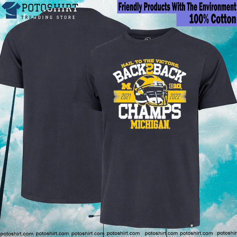 Michigan Wolverines Blue 84 Back-To-Back Big Ten Football Conference Champions T-Shirt