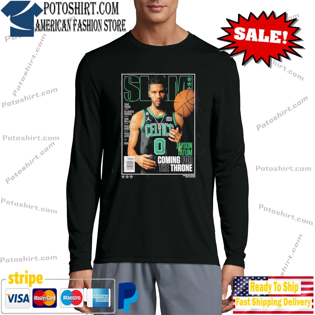 Slam Cover Boston Celtics Jayson Tatum Coming for the Throne Tee Shirt -  Limotees