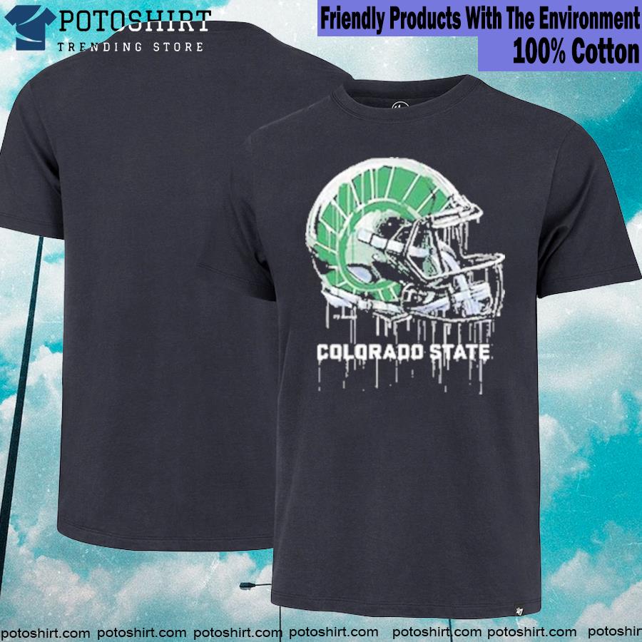Official colorado State Rams Youth Dripping Helmet T-shirt
