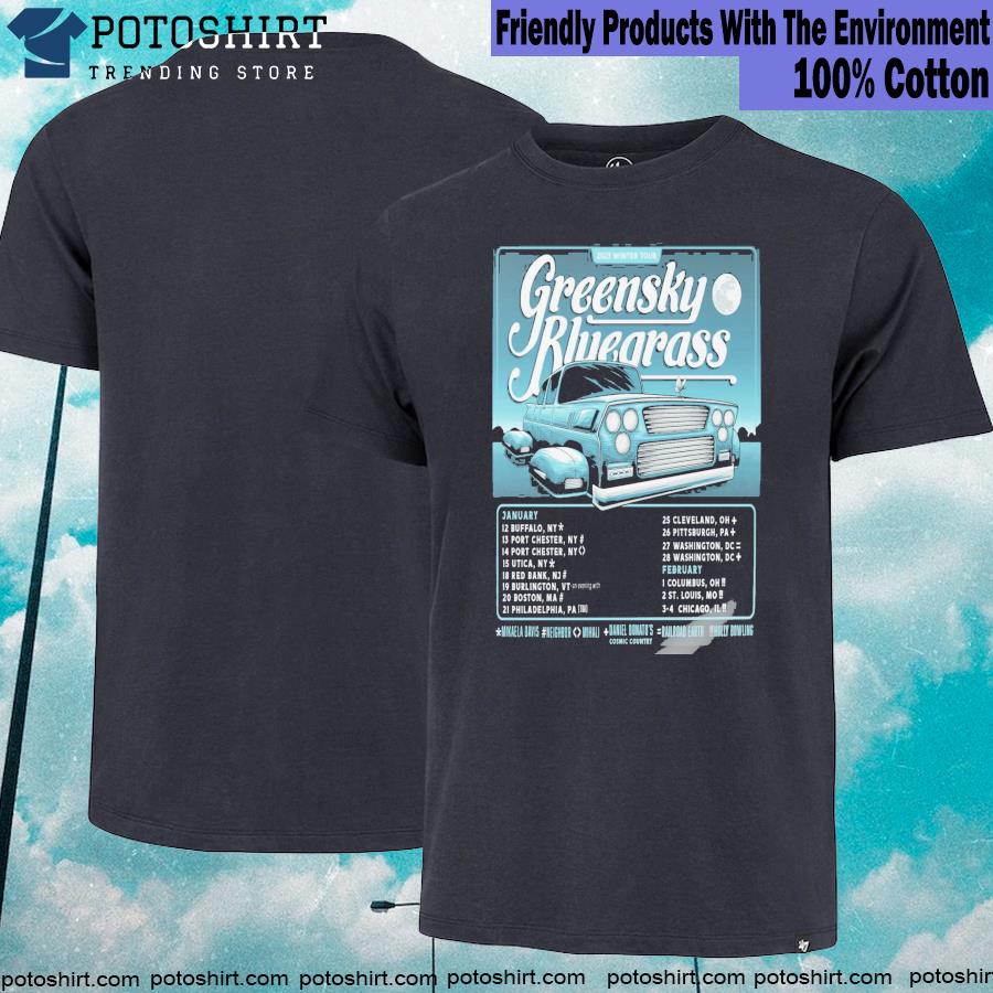Official greensky Bluegrass Winter Tour 2023, January and February 2023 shirt