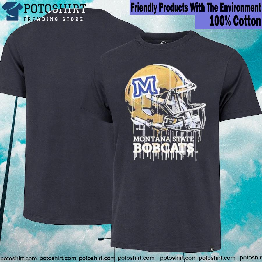 Official montana State Bobcats Youth Dripping Helmet T-Shirt