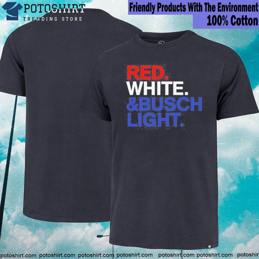 Official rodney davis red white and busch light shirt