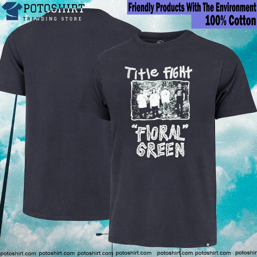 Official title fight floral green promo shirt
