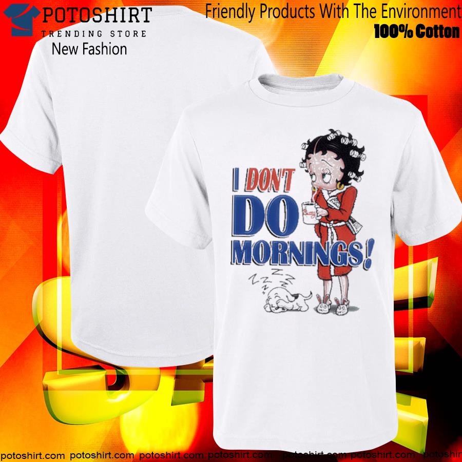 Official vintage Betty Boop I Don’t Do Mornings T-Shirt