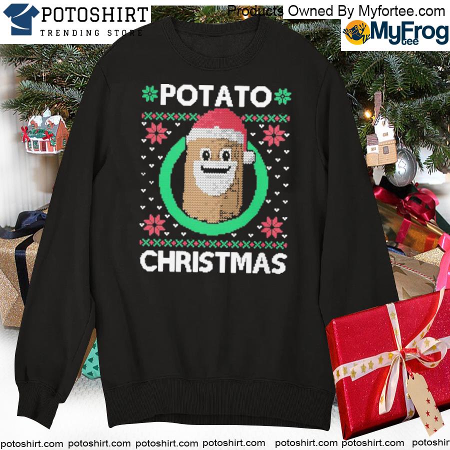 Potato potato Ugly Christmas sweater swearte
