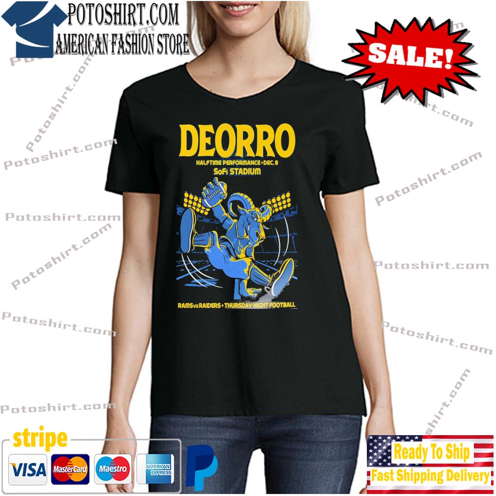 Rams vs raider 2022 deorro halftime performance dec 8th 2022 sofI stadium thursday  night Football poster shirt, hoodie, sweater, long sleeve and tank top