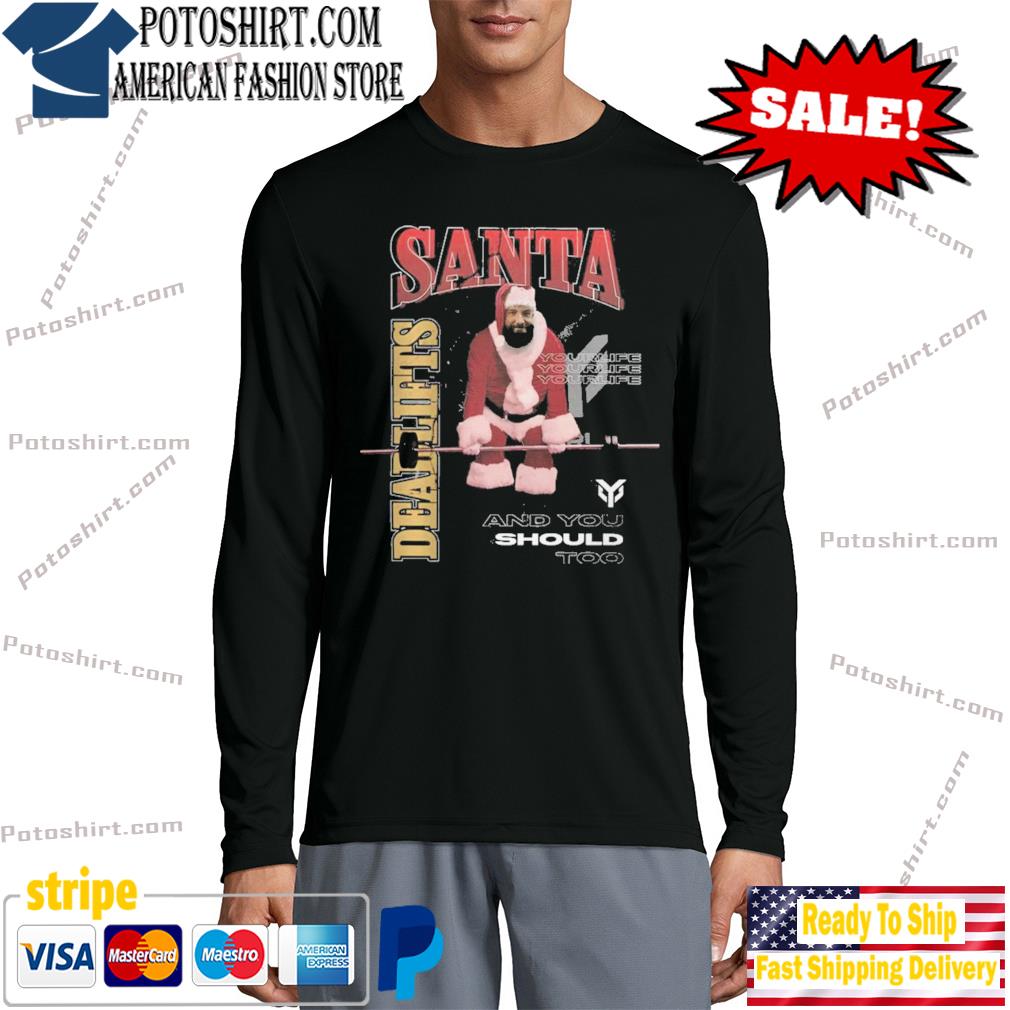 YourLife Gym Santa Deadlifts Shirt longsleeve