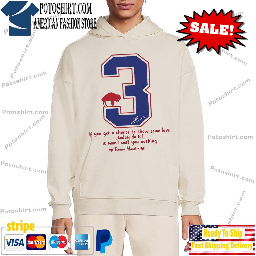 Love For 3 T-Shirt, Damar Hamlin T-shirt, Pray For Damar Hamlin Shirt,  hoodie, sweater, long sleeve and tank top